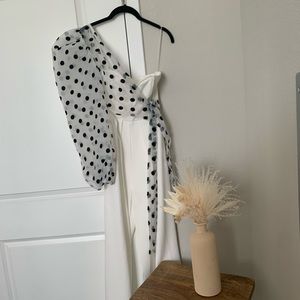 Black and white Nasty Gal Jumpsuit- 4